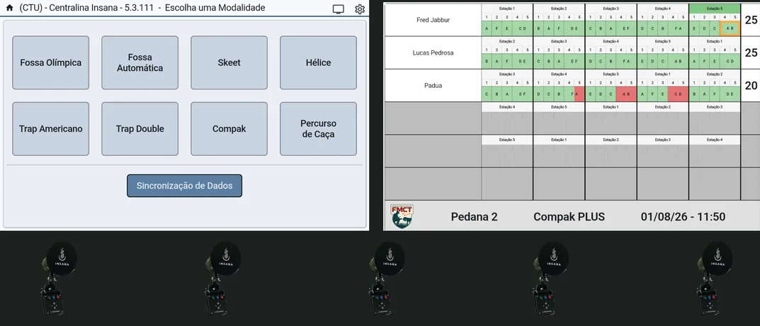 Centralina Insana — tablet interface